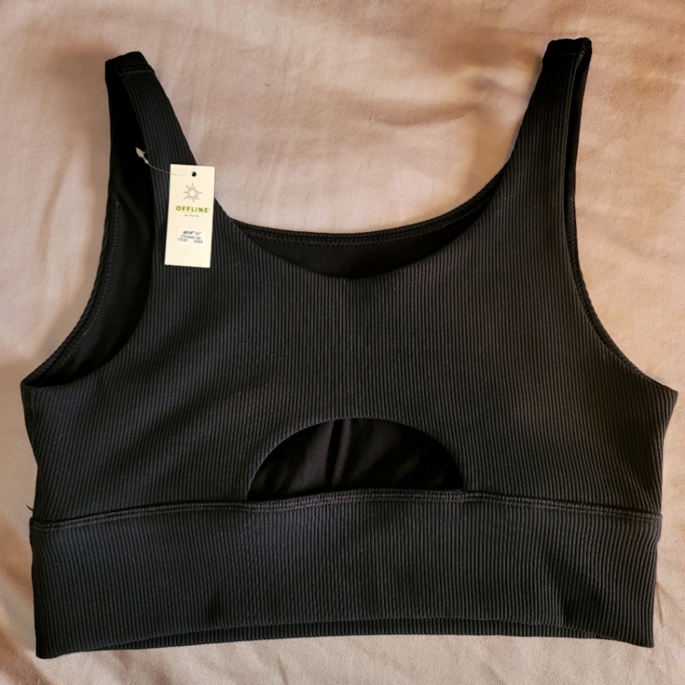 Offline by Aerie Black Sports Bra
